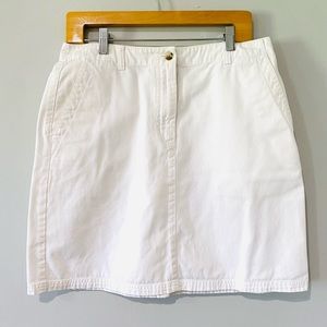 LL Bean White Skirt 12P
